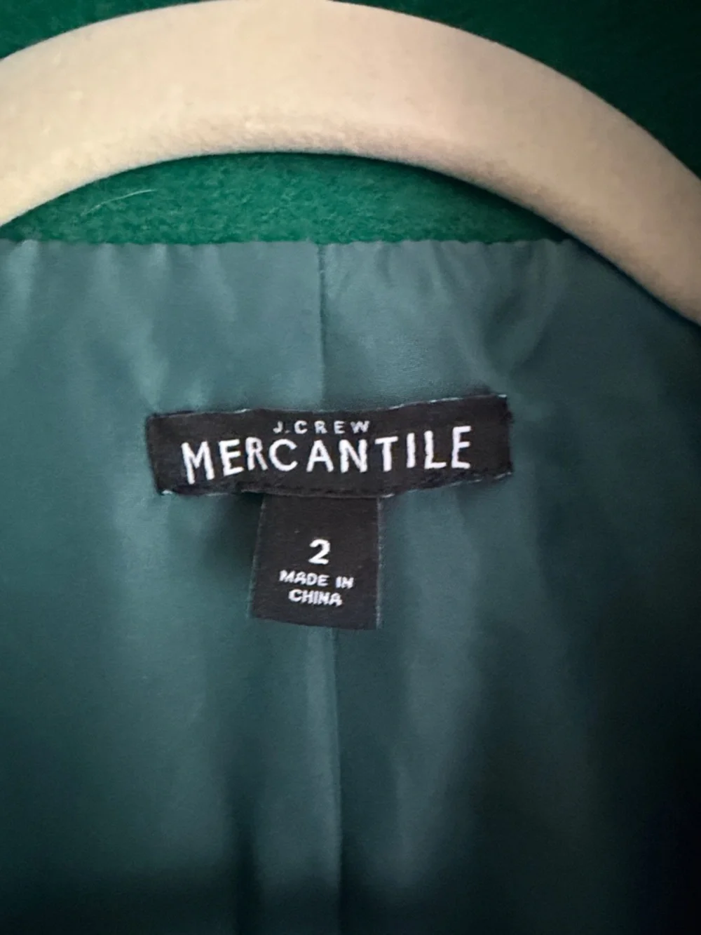 J. Crew Factory Emerald Green Wool Pea Coat - Picture 2 of 5